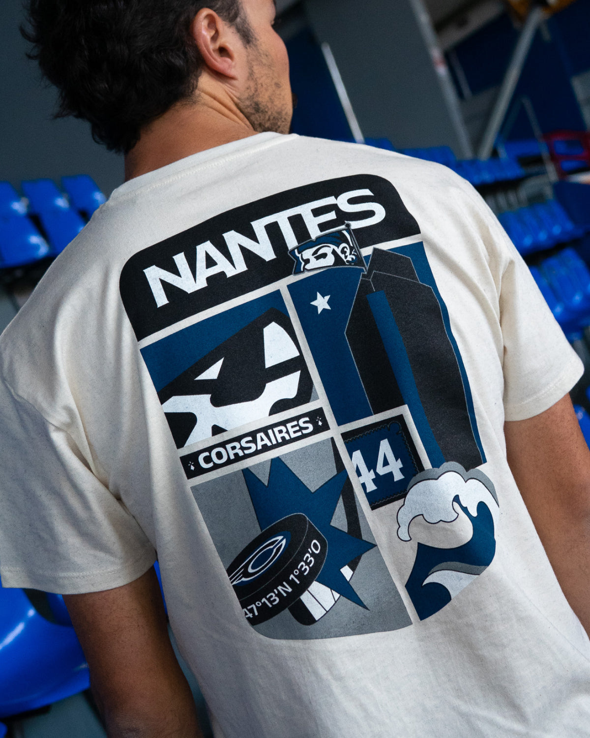 T-shirt sérigraphié Corsaires de Nantes – 1984