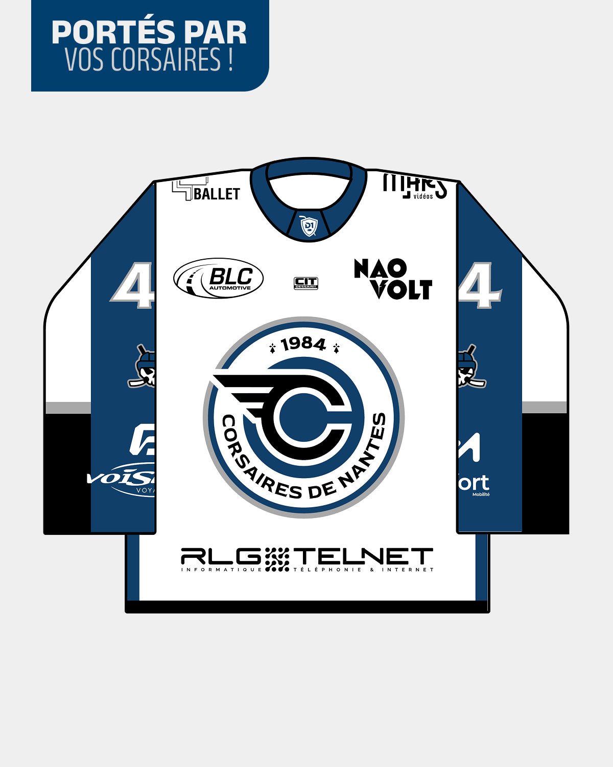 Maillot officiel Extérieur 25/26 - Le Shop des Corsaires